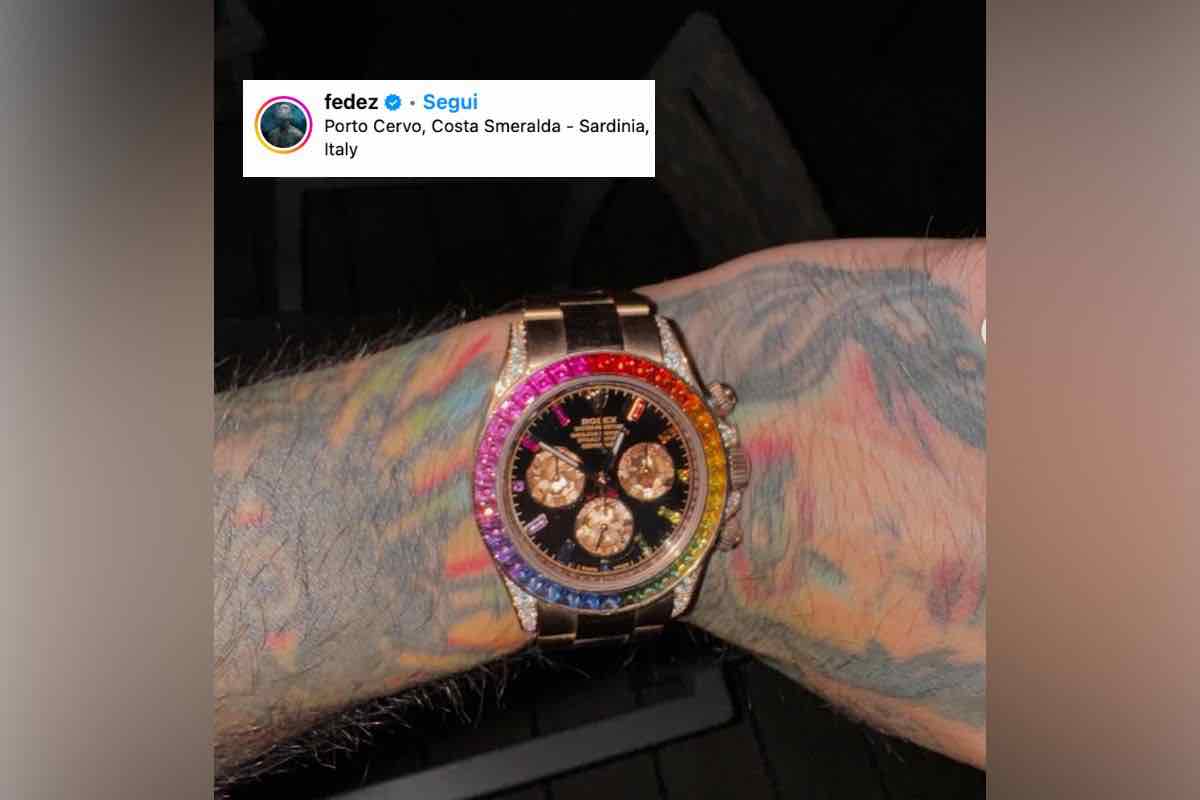 Fedez e il suo Rolex quanto vale l'orologio 